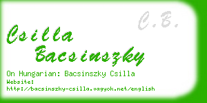 csilla bacsinszky business card